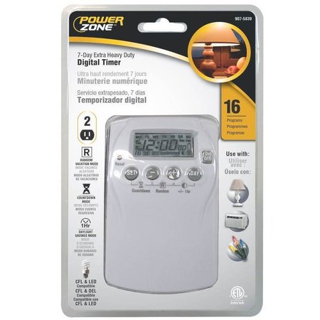 POWERZONE Timer Indr 7Day Xhd 2Out Dgitl TNDHD002